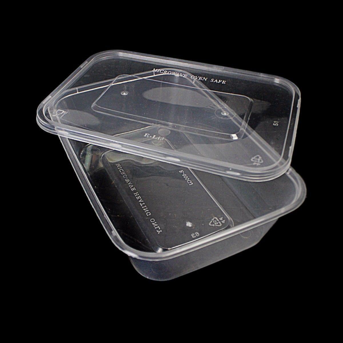 6 Hygienic Stackable Food & Meal Preparation Containers With Lids 500ml  7014 (Parcel Rate)