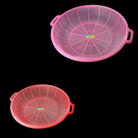 Plastic Strainer with Handles 42 cm Assorted Colours 0037 (Parcel Rate)