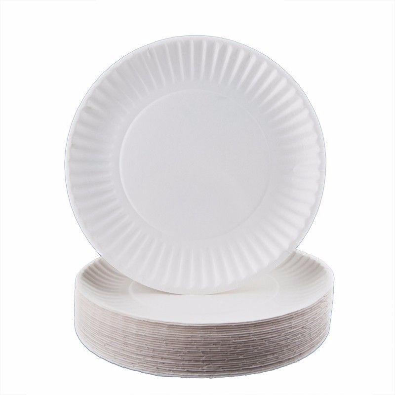 Disposable Paper Plates 9" Pack of 100 SK28115 (Parcel Rate)