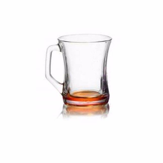 Zen Coral Glass Mugs Set of 6 ZEN313EC (Parcel Rate)