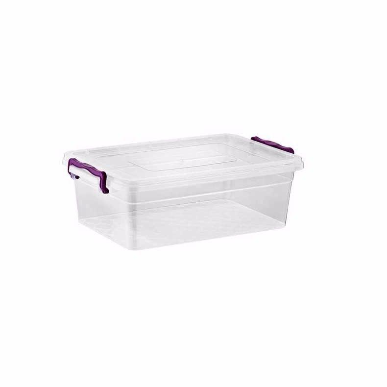 Plastic Storage Container With 2 Clip Handles 2 Litres Home 2138 (Parcel Rate)