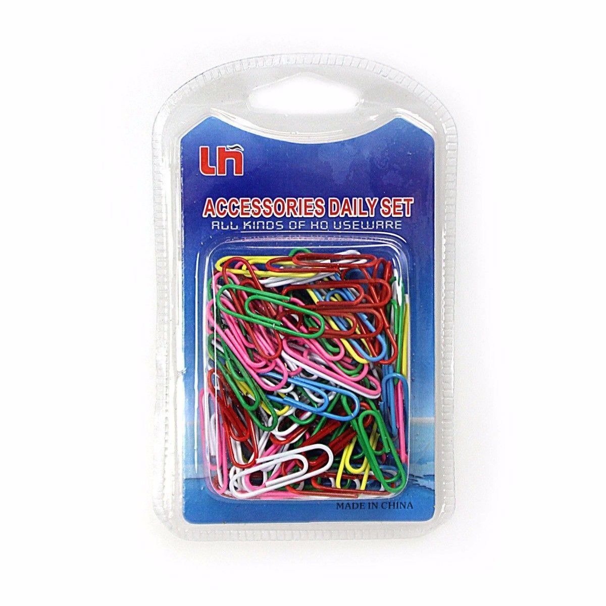 Daily Necessities Assorted Colour Paper Clips Home School Stationery 100 Pack 2191 (Large Letter Rate)