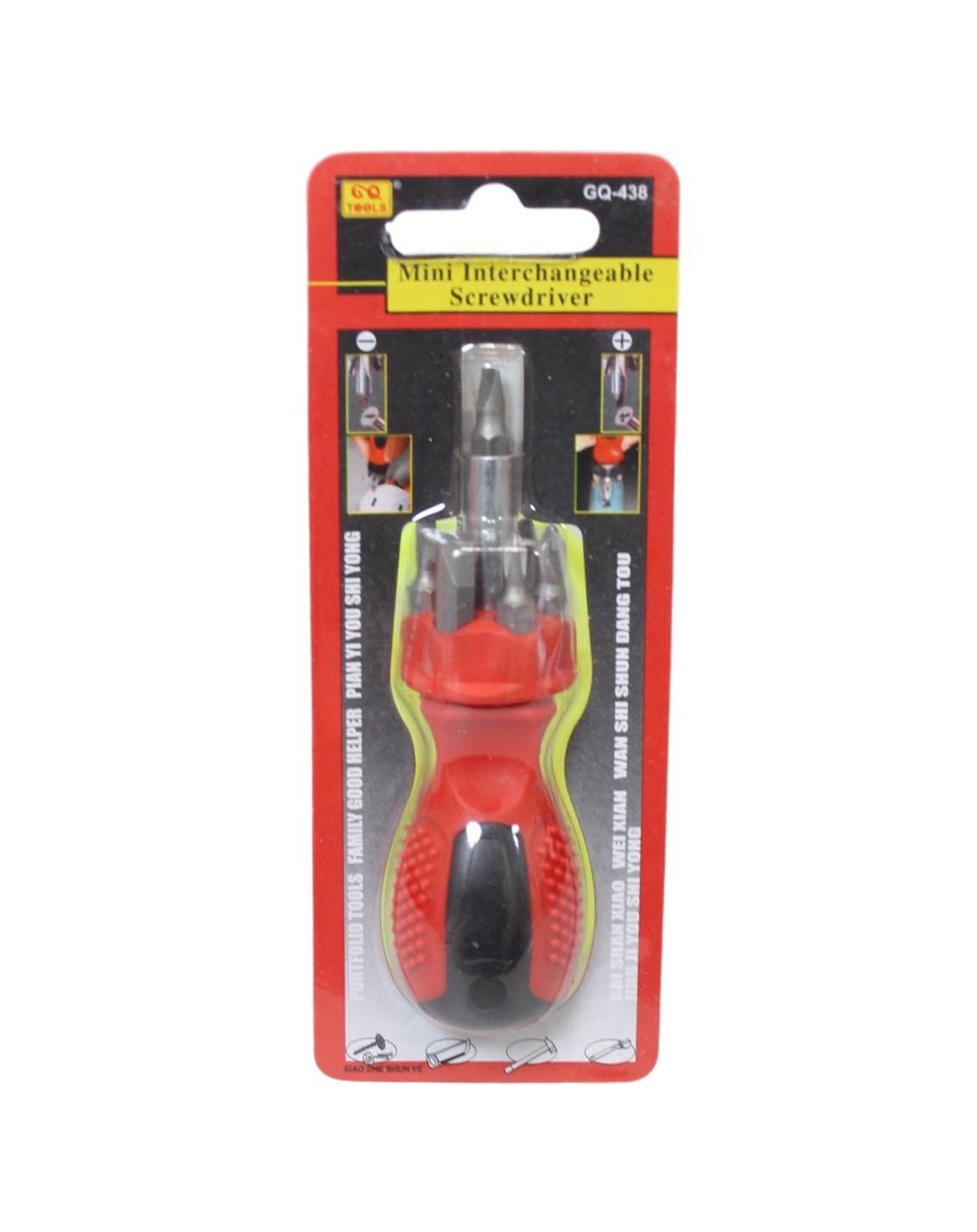 Mini Interchangeable Screwdriver DIY Screw Drilling Set 12cm 5874 (Parcel Rate)