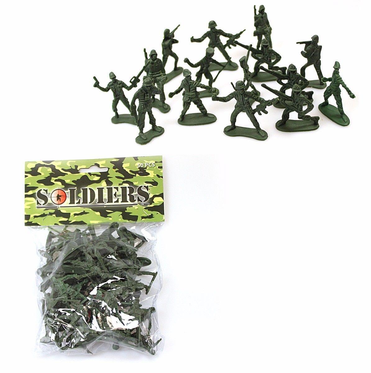 Pack Of 50 Toy Soldiers Assorted Sizes and Designs 3-7cm B65035 (Parcel Rate)