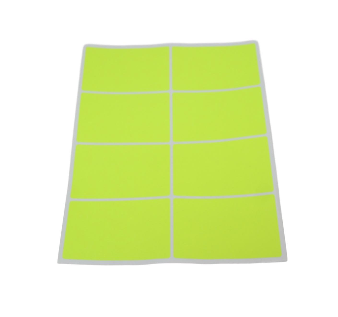 Neon Coloured Block Label Stickers 10 Sheets 16 x 24 Assorted Colours 5907 (Parcel Rate)