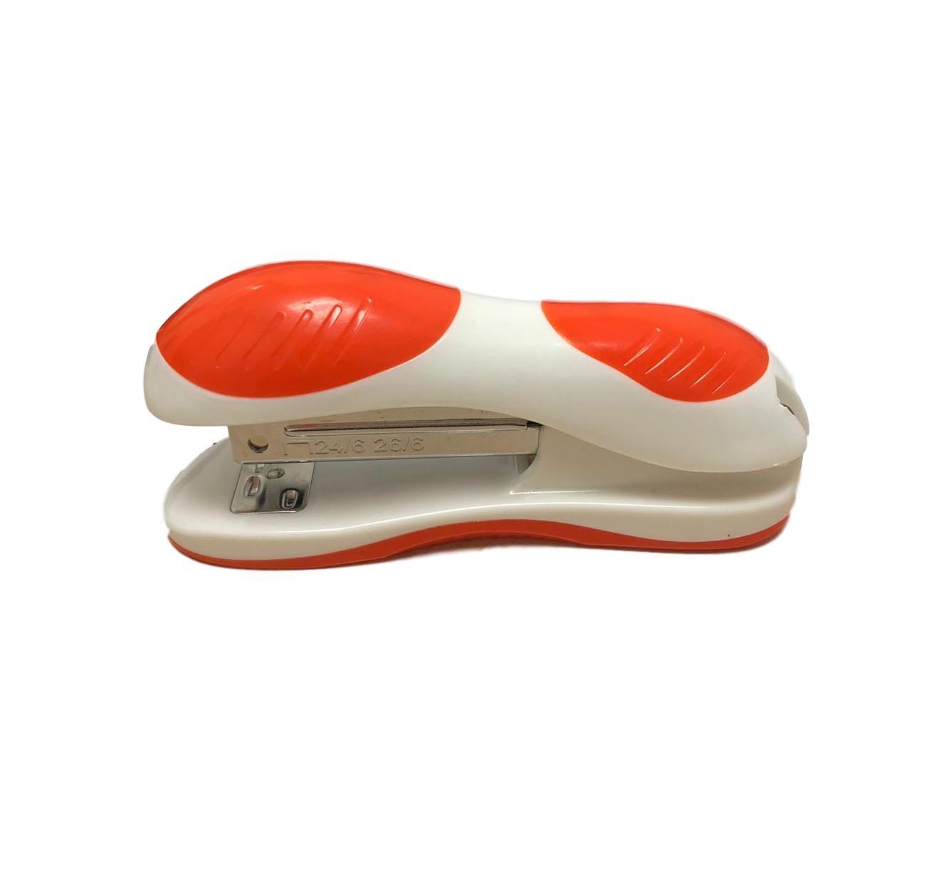 Stationery Office Stapler Padded Design 3 Orange Pink Blue Stapler (24/6) 12cm 5961 (Parcel Rate)