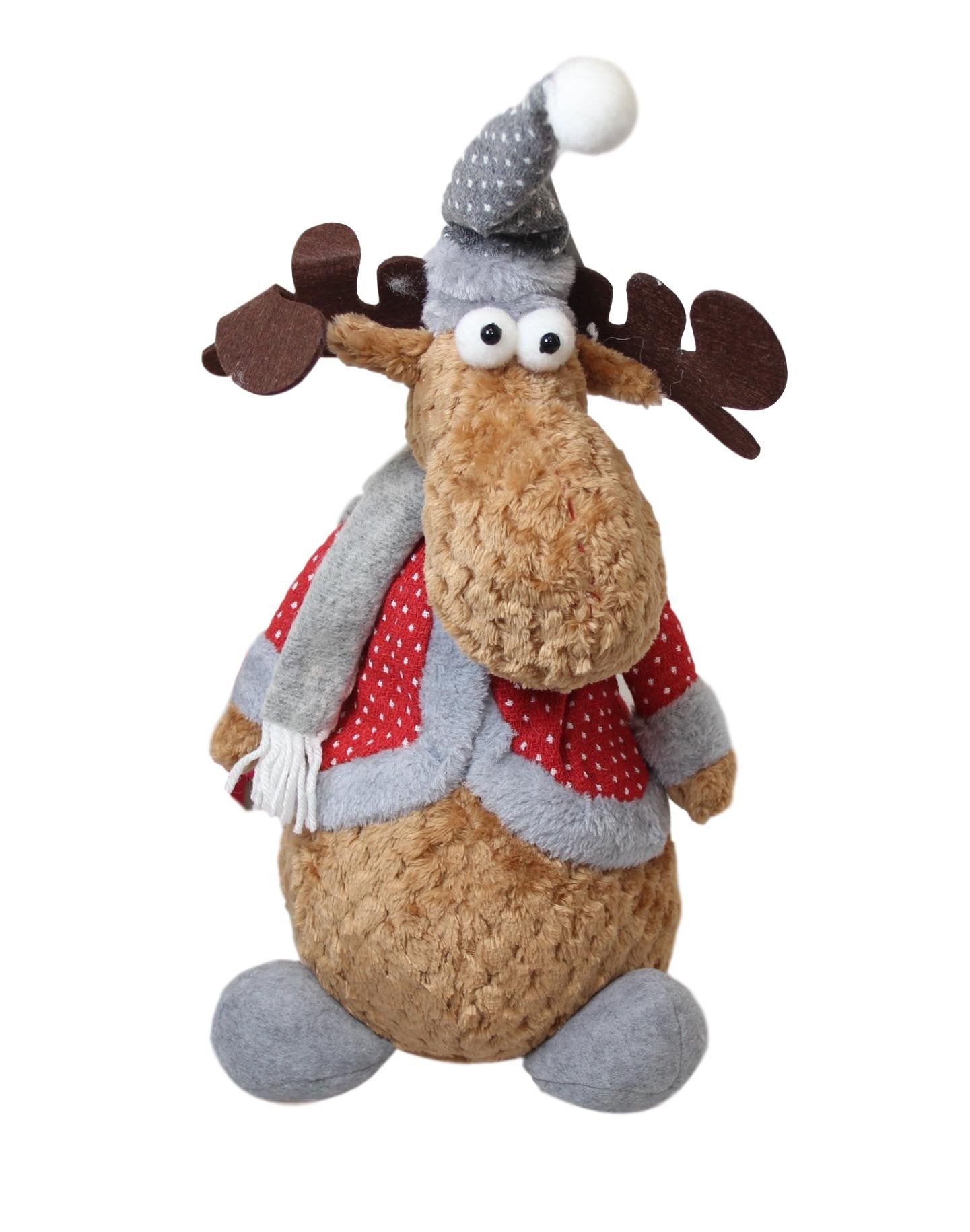 Weighted Christmas Festive Reindeer Christmas Santa's Helper Decoration Door Stop 40cm x 20cm 59661 (Parcel Rate)