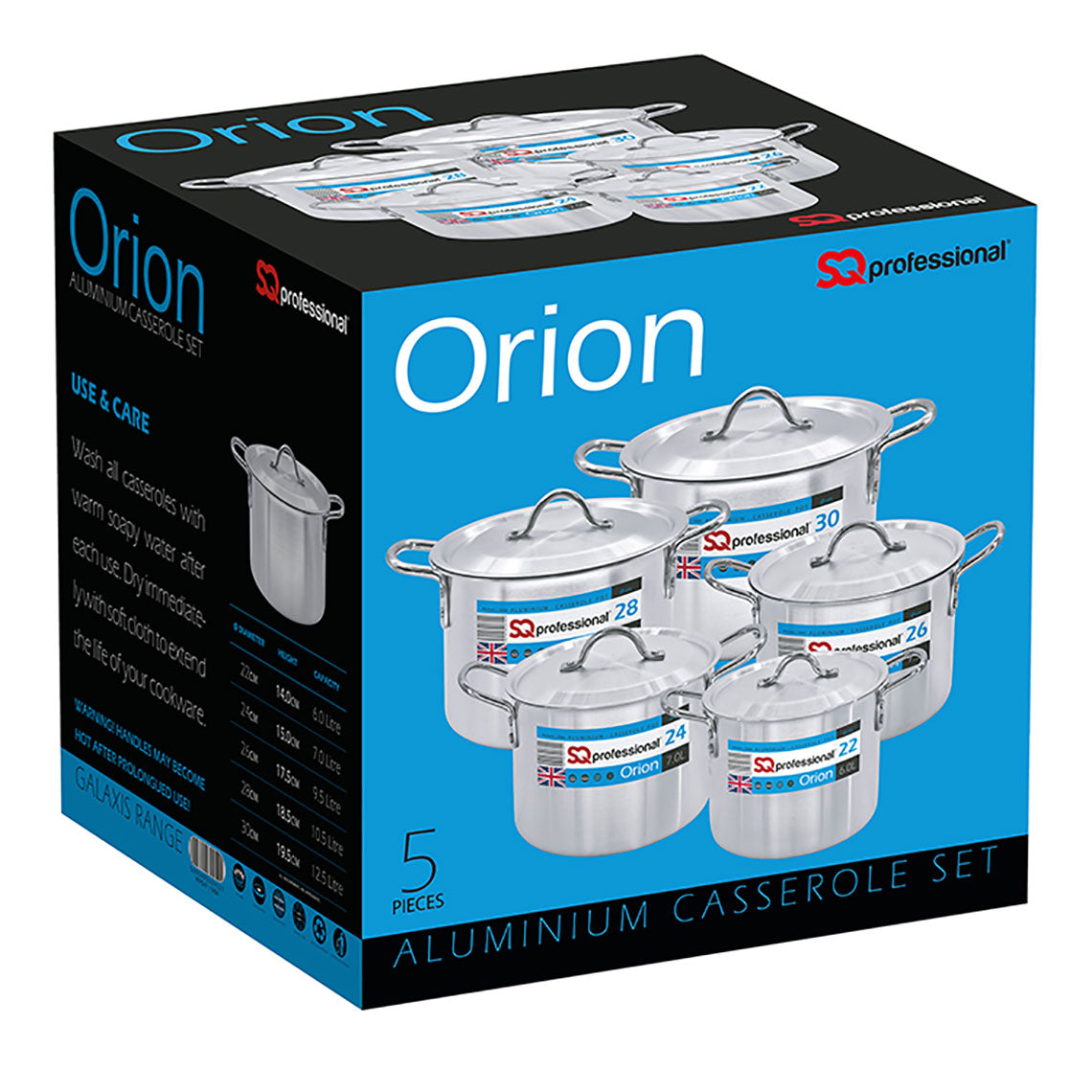 SQ Professional Galaxis Orion Casserole Set of 5 2165 A (Big Parcel Rate)