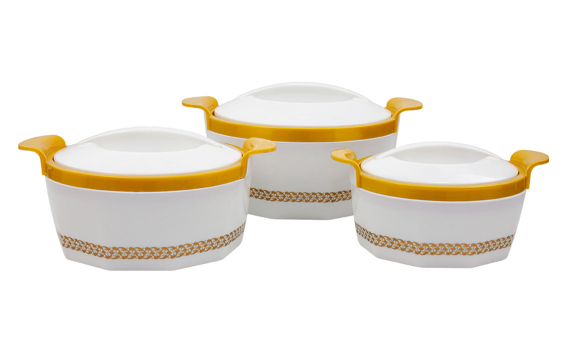 SQ Professional Fionna Hot Pot Set of 3 1.0 - 1.5 - 2.5L White 9353 (Big Parcel Rate)