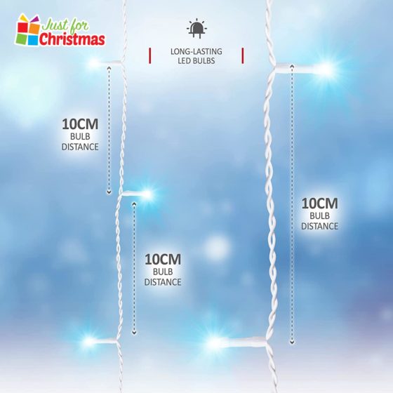 360LED Ice White and Blue Icicle Lights 6051 (Parcel Rate)