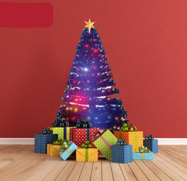 Artificial Christmas Green Tree 5ft with Multicolour LED Lights 6115 (Big Parcel Rate)