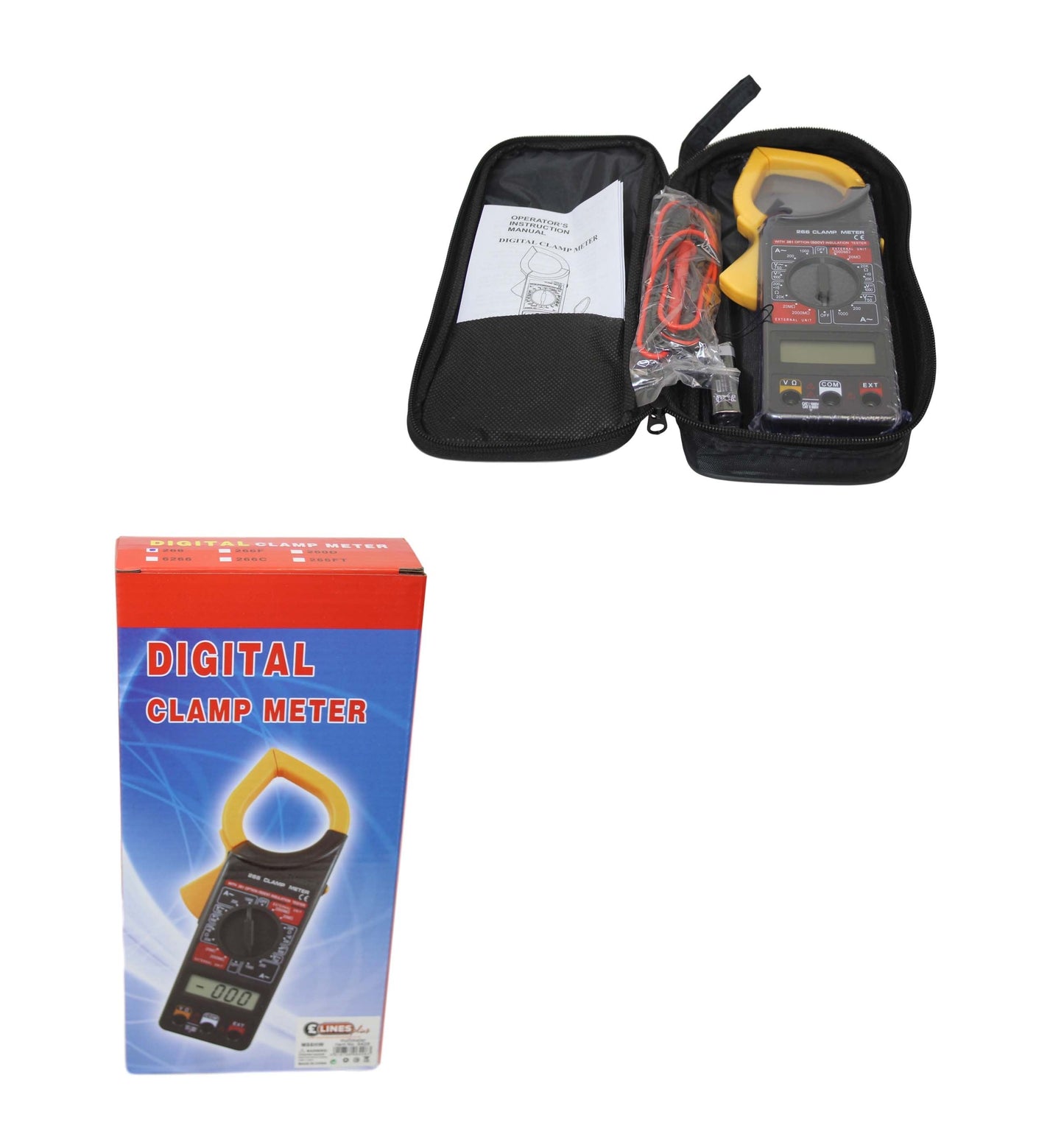 Digital Electric Clamp Meter Multimeter AC DC Current Volt Amp Test Tester 6428 (Parcel Rate)