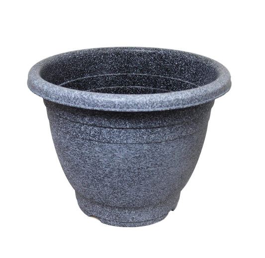 Grey Stone Style Indoor Outdoor Plastic Plant Pot 36cm x 28.5cm 6516 (Parcel Rate)