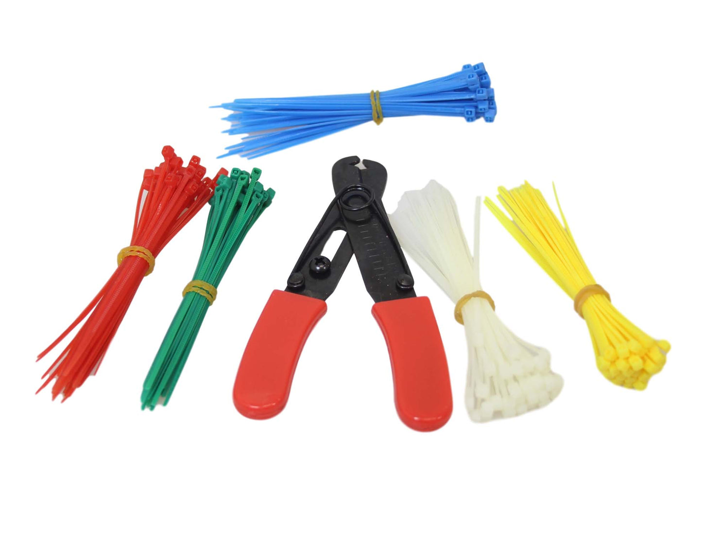 Cable Tie Set With Cutter Assorted Colour And Sizes Set Builders DIY Kit 6559 (Parcel Rate)