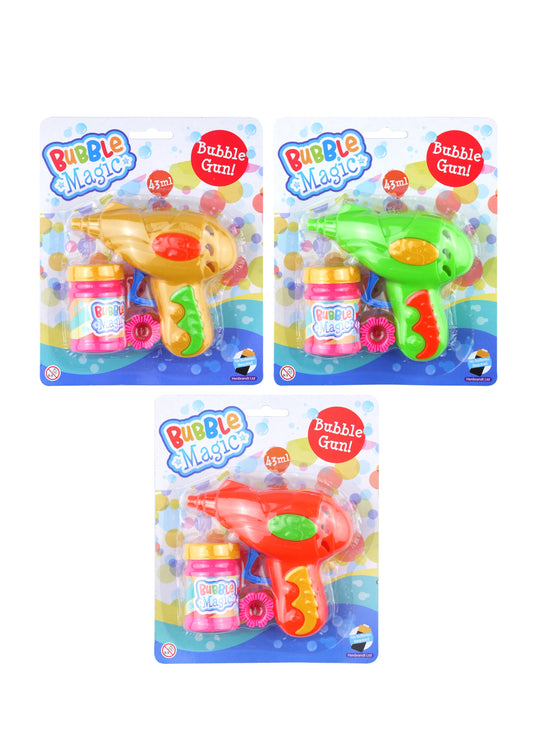 Children's Bubble Gun with Liquid Assorted Colours R79009 (Parcel Rate)