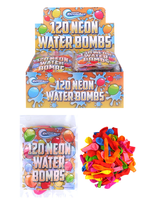 120 Pack Outdoor Fun Neon Water Bombs R51174 (Parcel Rate)