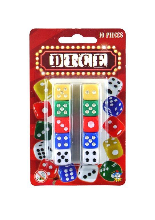 Dice Set 8.5x14cm 10pc S21134 (Parcel Rate)