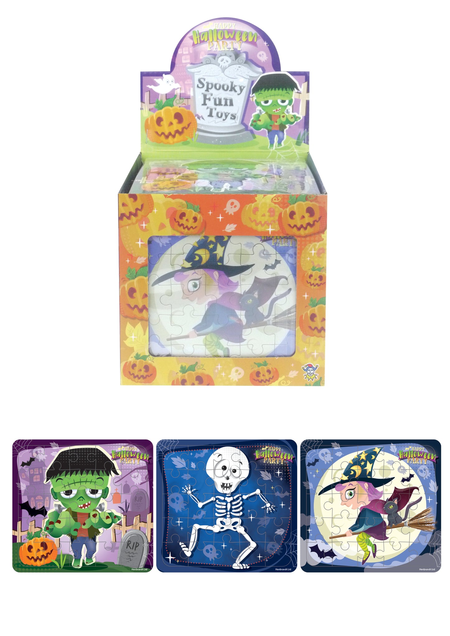 Halloween Mini Jigsaw Puzzles (13cm x 12cm) Assorted Designs V35245 (Parcel Rate)