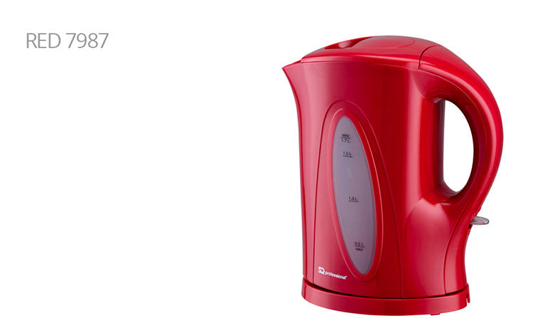 SQ Professional Aquen Fast Boil Cordless Kettle 1.7 Litre 2200W Red 4734 (Parcel Rate)