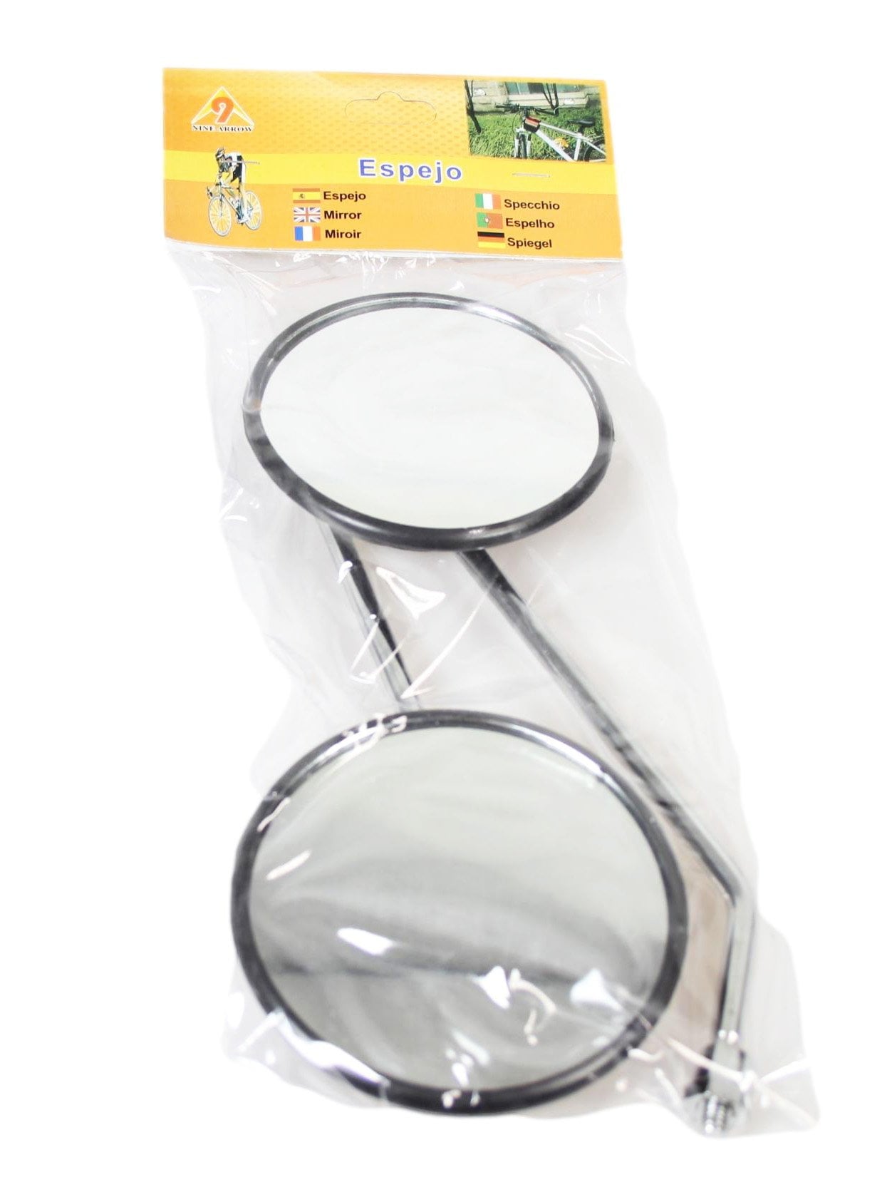 Adjustable Large Bike Mirrors Cycling Convex Safety Mirror 2 Piece 1836 (Parcel Rate)