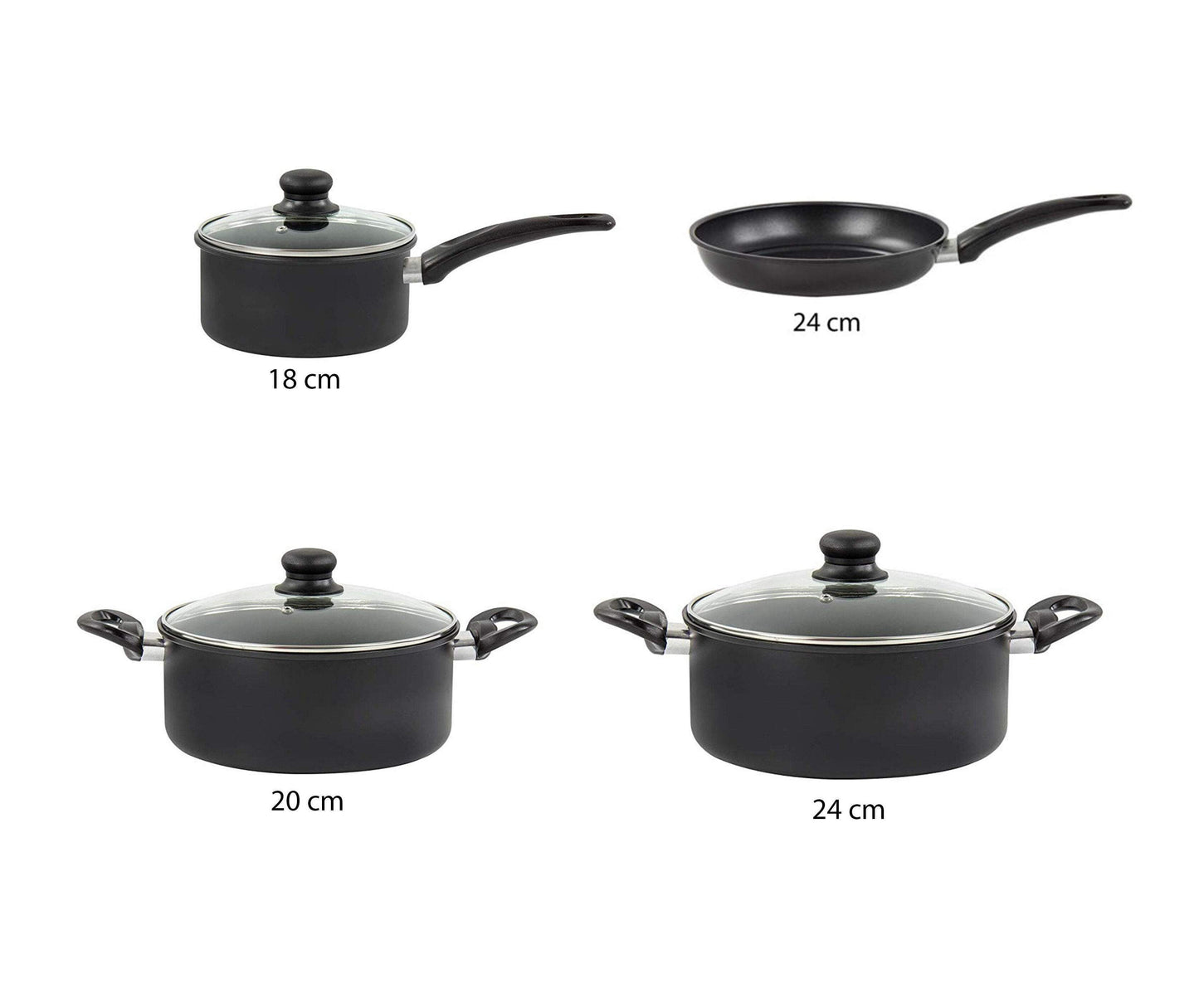 SQ Professional Carbon Steel Ultimate Cookware Pan Set of 7 9166 (Big Parcel Rate)