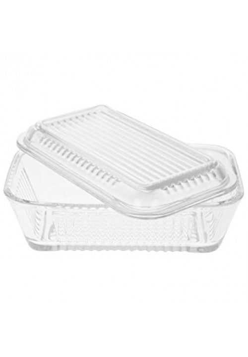 PB Frigo Clear Glass / Cheese Butter Dish 17 x 10 x 7 cm 97711 A (Parcel Rate)