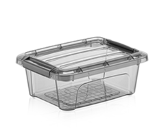 Poli Plastic Storage Box with Lid 1.2 Litre BNM0391 (Parcel Rate)