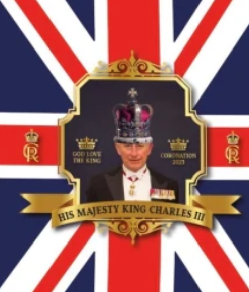 Coronation "His Majesty King Charles III" Traditional Union Jack Paper Cups Pack of 8 821603 (Parcel Rate)