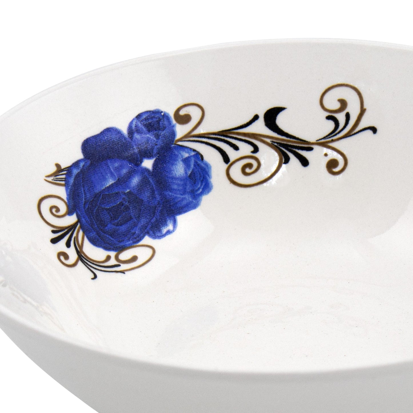 Durane Ceramic Cereal Bowl Blue Rose 400ml 15 x 15 cm 10494 (Parcel Rate)