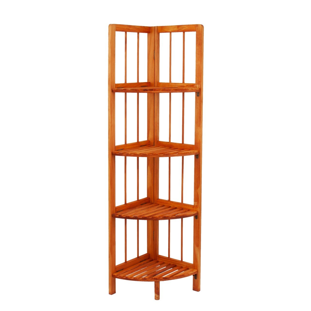 Wooden Corner Rack Maple 4 Tier 28cm x 26 x 110cm 8788 (Parcel Rate)