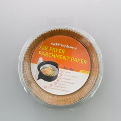 Kitchen Baking Brown Air Fryer Paper Liners Round 160 x 45 mm 100pcs 7046 (Parcel Rate)