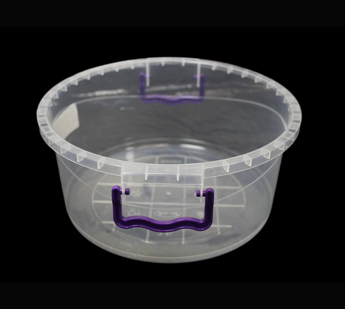 Clear Plastic Round Storage Box Container Food Cereal 3.4 Litre 24cm x 10cm KB017 (Parcel Rate)