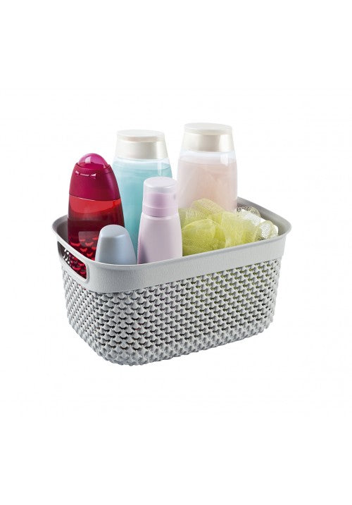 Ucsan Plastic Organiser Basket Drop Design 1.5L Assorted Colours M1161 ( Parcel Rate)