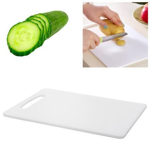 Plastic Kitchen Chopping Board White Large 23 x 37.5 cm 0451 (Parcel Rate)