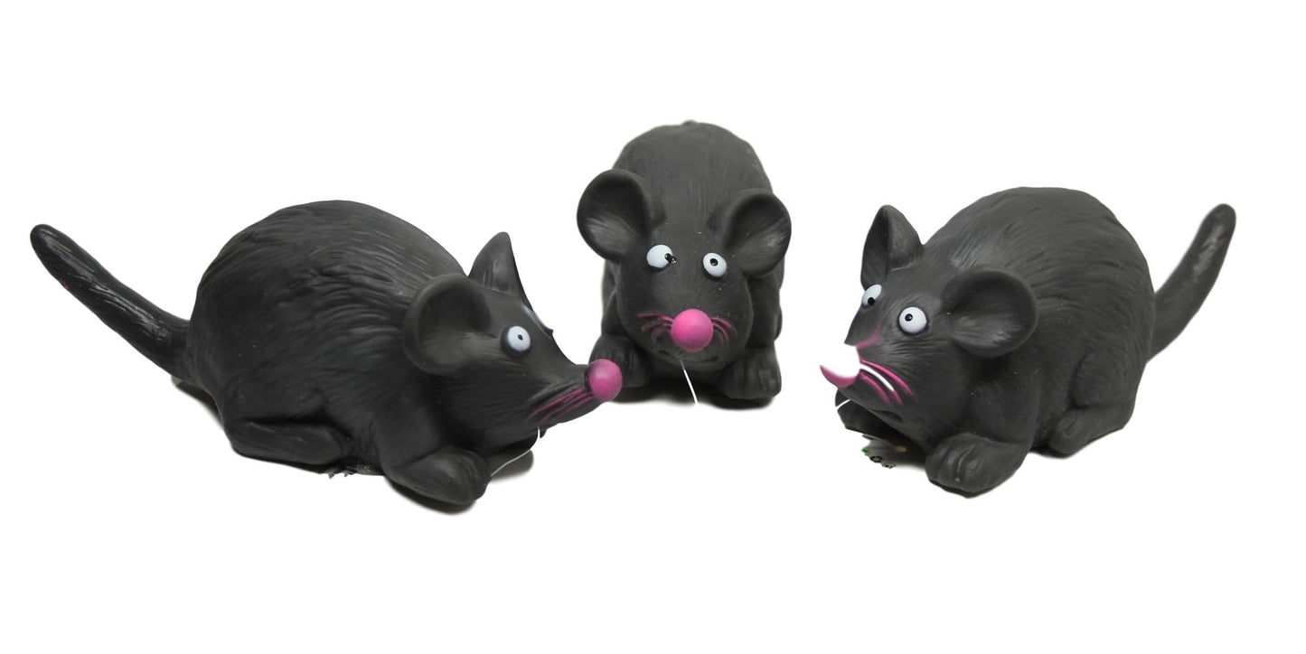 Pet Dog Toy Squeaky Black Rat 14 cm 5362 (Parcel Rate)