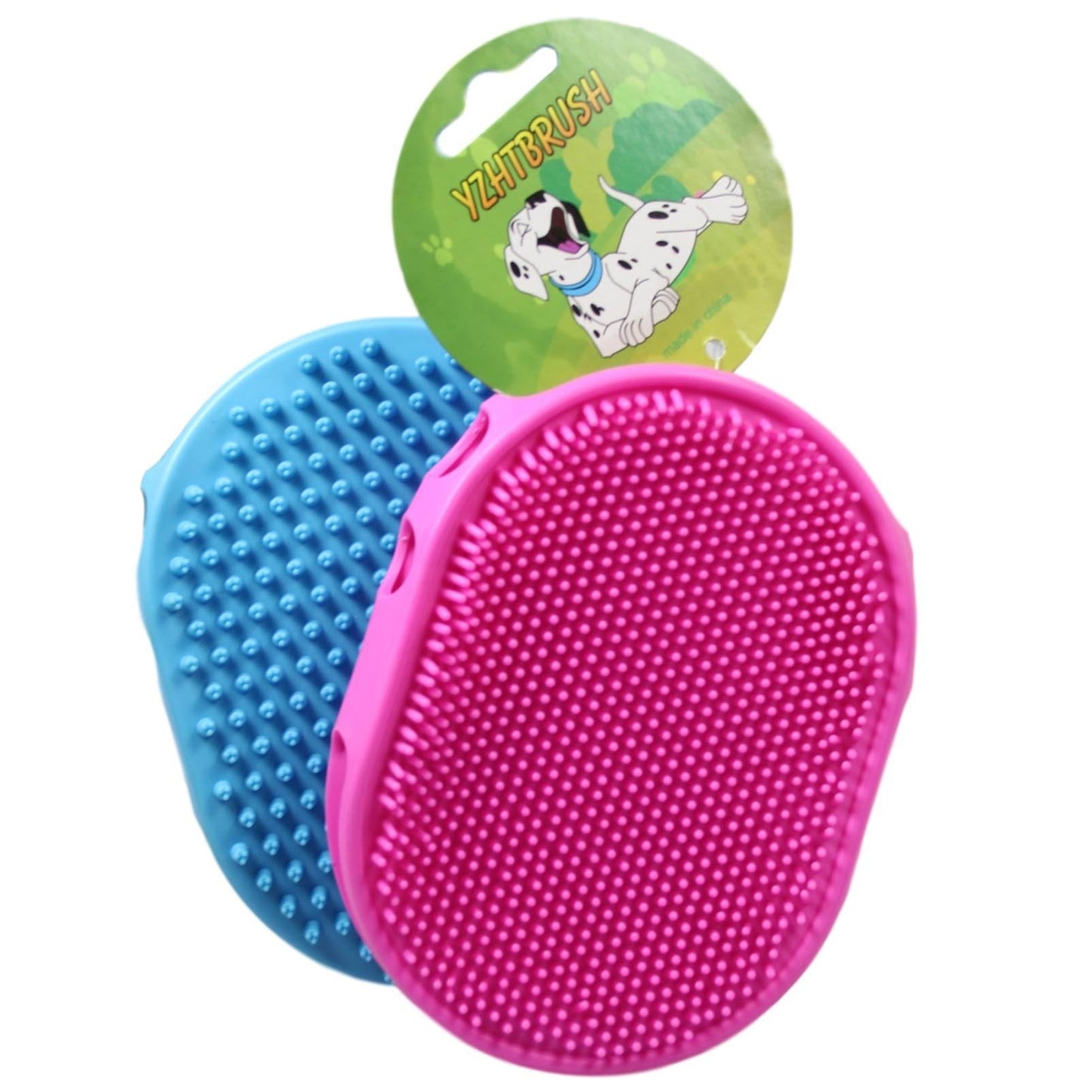 Silicone Pet Dog Double Sided Grooming Pad Brush 15 cm Assorted Colours 5035 (Parcel Rate)