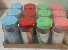 Sarina Glass Jar 1 Litre Assorted Colours S330 (Parcel Rate)