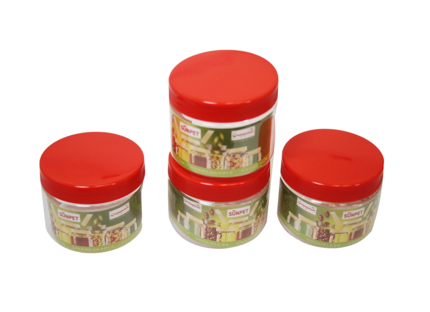 Plastic Kitchen Pet Food Storage Jar 200 ml Pack of 3 ST1592 (Parcel Rate)