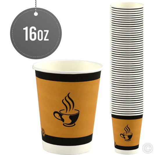 Single Walled Paper Cups 16oz Pack of 50 ST80136 A (Parcel Rate)