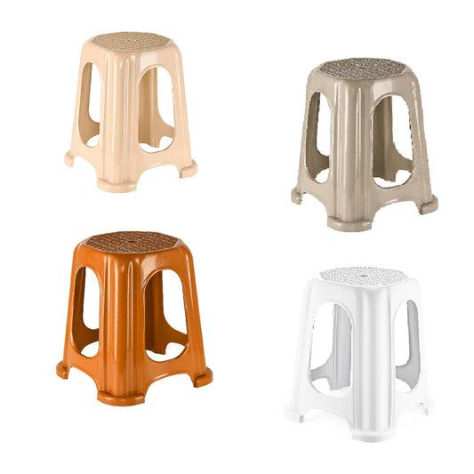 Stool Rattan Plastic Assorted Colours 45 x 38 x 38cm TB275 (Big Parcel Rate)