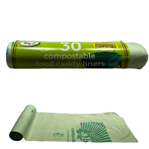 Compostable Food Caddy Bin Liner 5 Litre Pack of 30 B0207 (Parcel Rate)