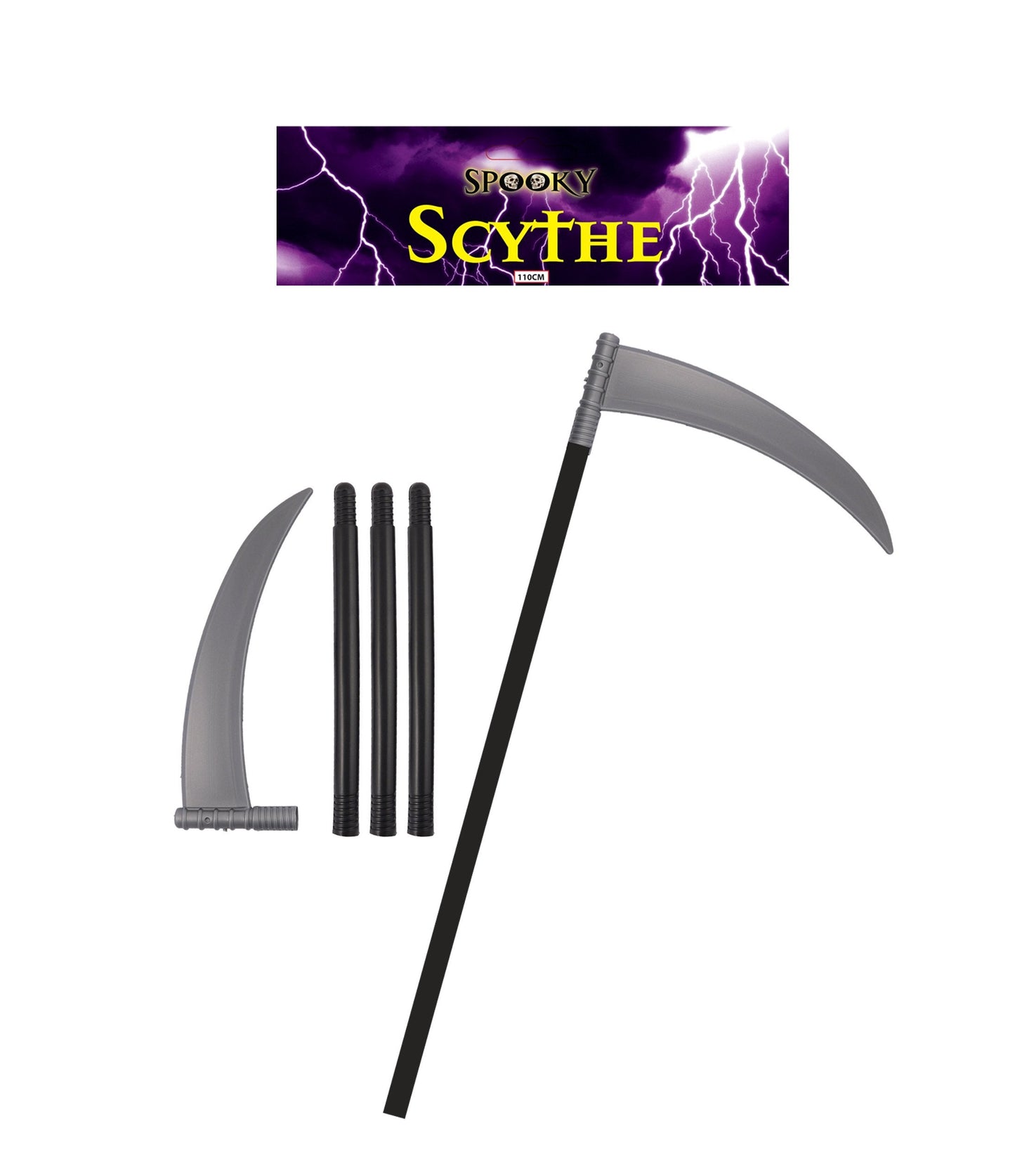 Halloween Festive Scythe Devils Toys Scary Festive Fun 4 Pack 110cm V41125 (Parcel Rate)