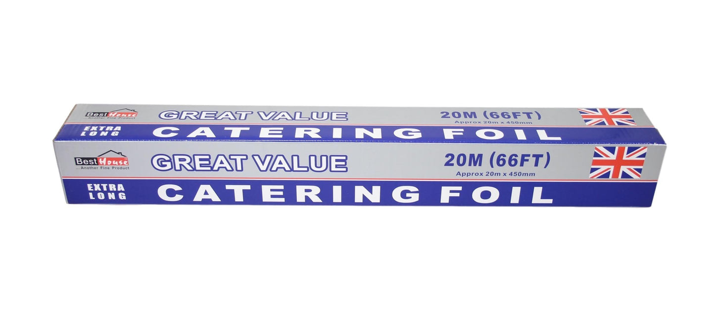 Great Value Kitchen Catering Foil Extra Long Multi Use Foil 20M (66FT) CD1513 (Parcel Rate)