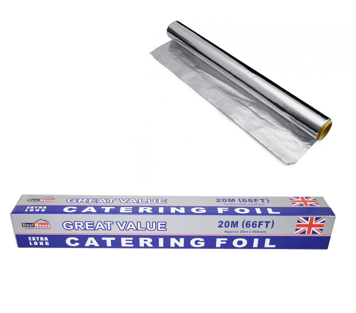 Great Value Kitchen Catering Foil Extra Long Multi Use Foil 20M (66FT) CD1513 (Parcel Rate)