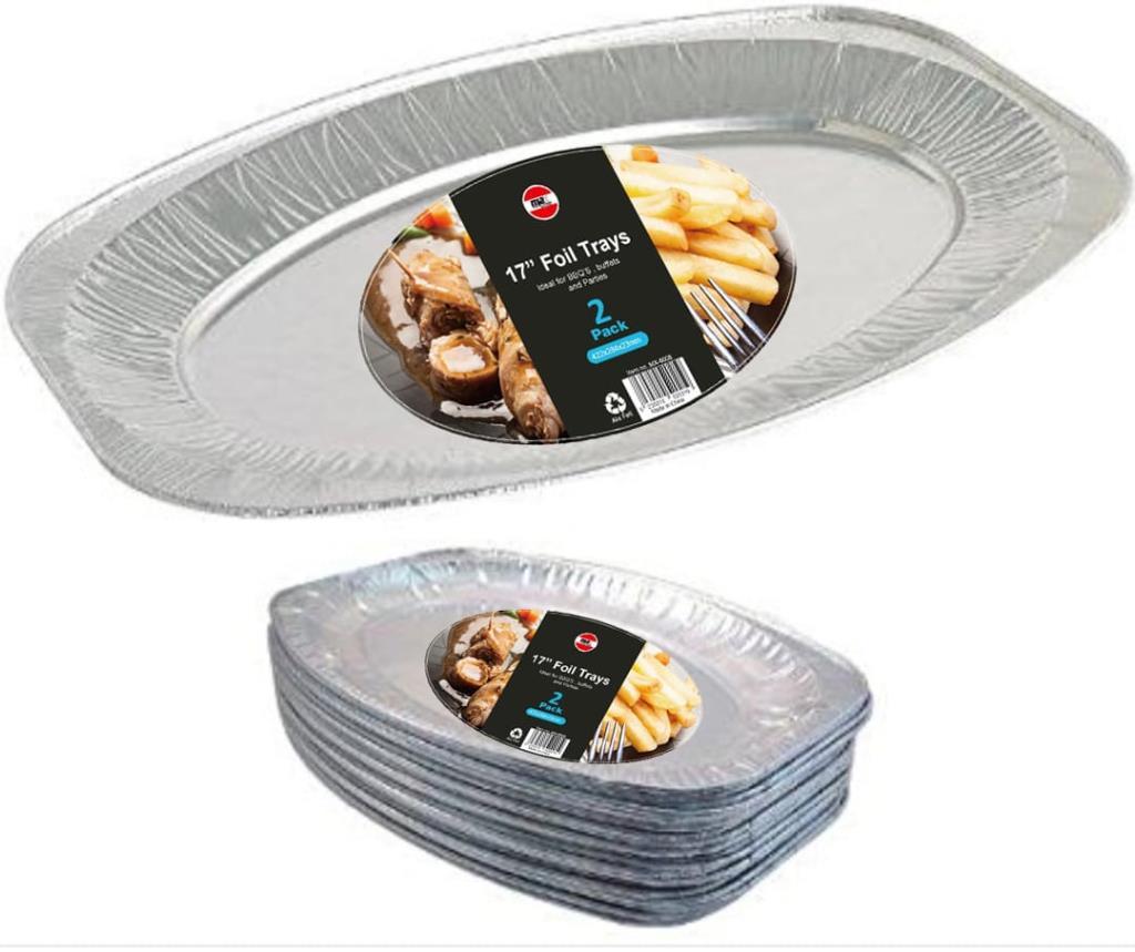 17" Disposable Aluminium Foil Flat Tray Pack of 2 MX6008 A (Parcel Rate)