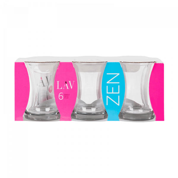 Zen Tea Glass 155cc Set of 6 ZEN313 (Parcel Plus Rate)