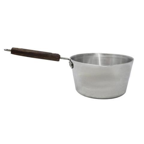 Milk Pan Nr 1 Heavy Duty Aluminium Cooking Sauce Pan Pot Wooden Handle MK1A  (Parcel Rate)