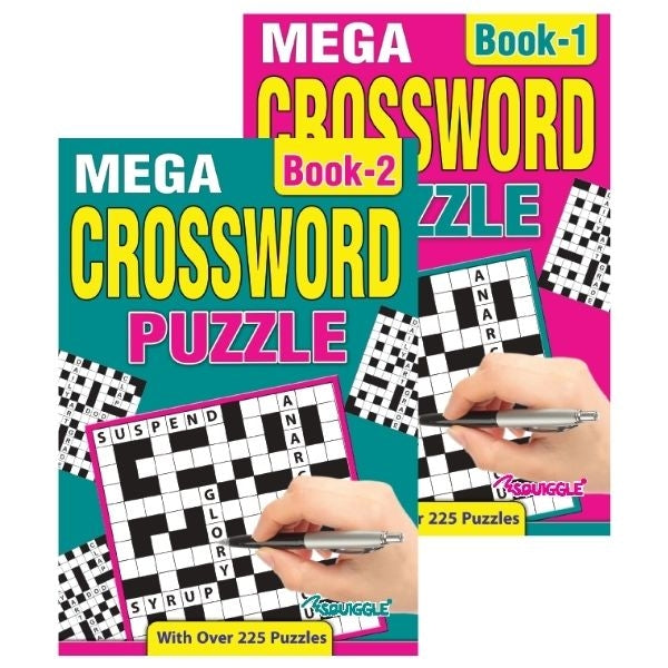 A5 Crossword Book 21 x 14.8 x 1.4cm Assorted Designs P2593 A (Large Letter Rate)