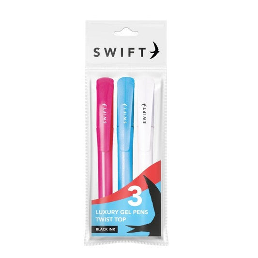 Luxury Twist Gel Pens Twist Top 3pk P3102 (Parcel Rate)