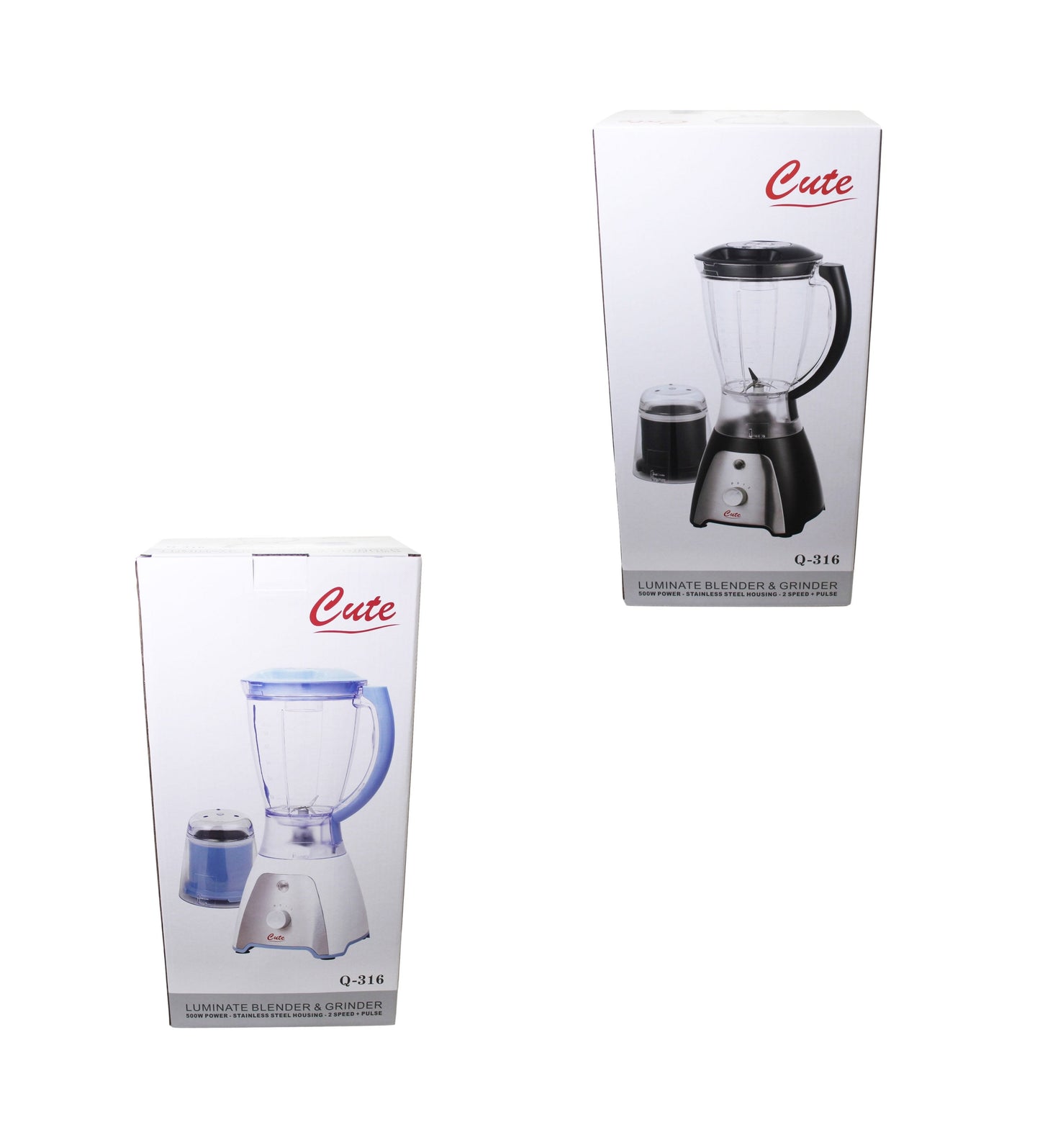 Cute Luminate Blender and Grinder 500W Power 2 Speed + Pulse Q316 (Parcel Rate)